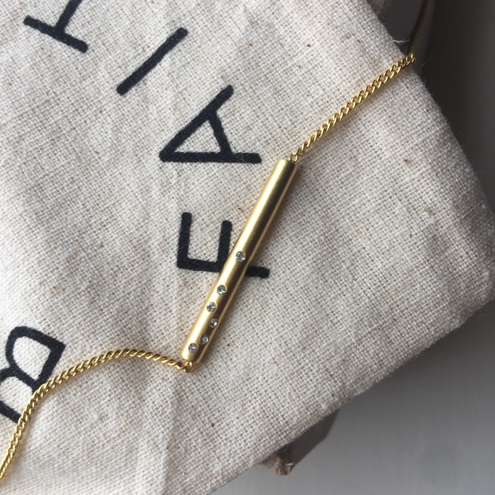 Madewell Snowstar Czech Crystal Pendant Necklace